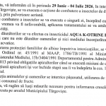 Informare pentru cetățeni – Acțiune de dezinsecție în Municipiul Târgoviște